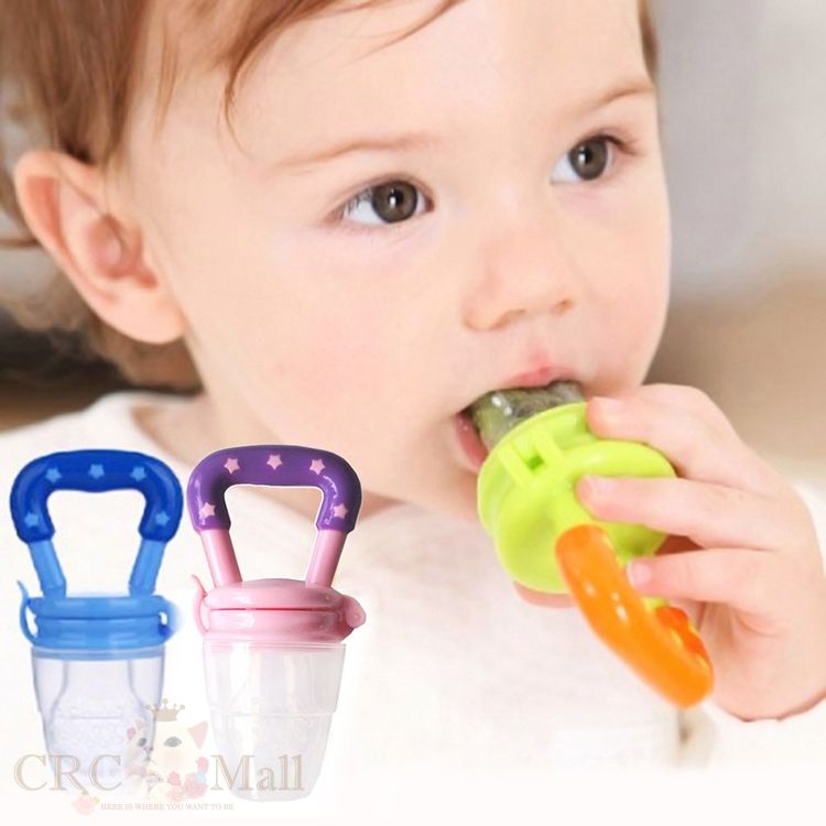 2 in 1 Silicone Baby Squeeze Spoon Food Feeder Bottle + Feeder Pacifier gift set child Pink